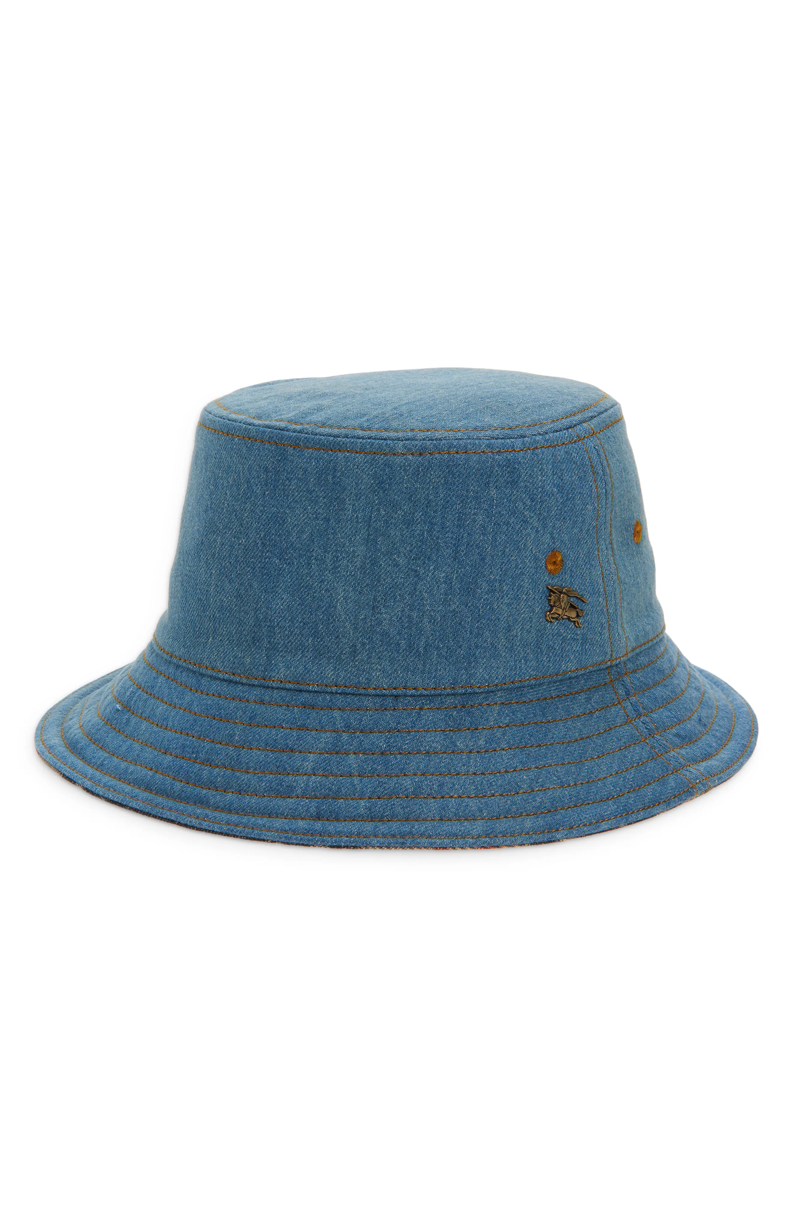 Burberry Equestrian Knight Design Denim Bucket Hat | Nordstrom | Nordstrom