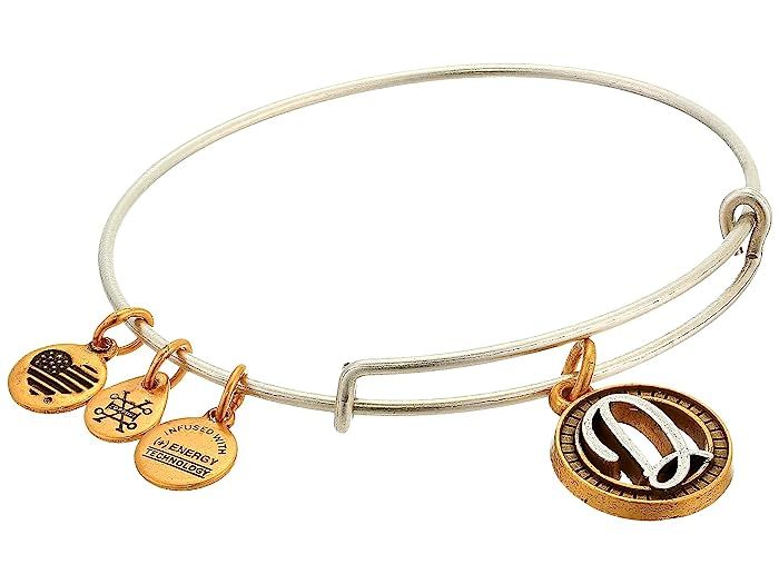 Alex and Ani Initial D Charm Bangle (Two-Tone) Bracelet | Zappos