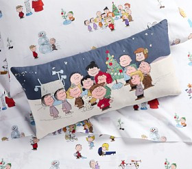 Peanuts Charlie Brown Holiday Sheet &amp; Pillow Set | Pottery Barn Kids
