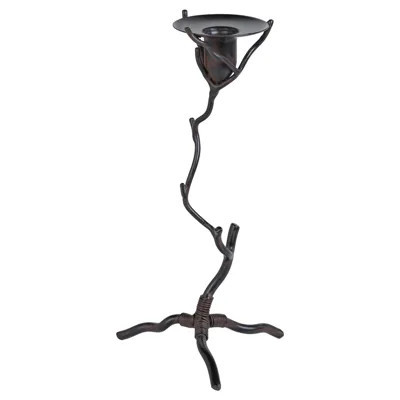 Bravien Updated Traditional Bronze Wrought Iron Twig Candleholder - Medium | Kathy Kuo Home