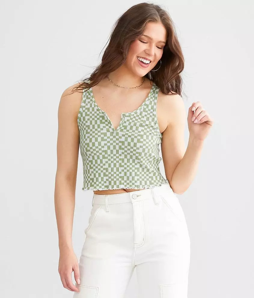 Checkered Notch Tank Top | Buckle