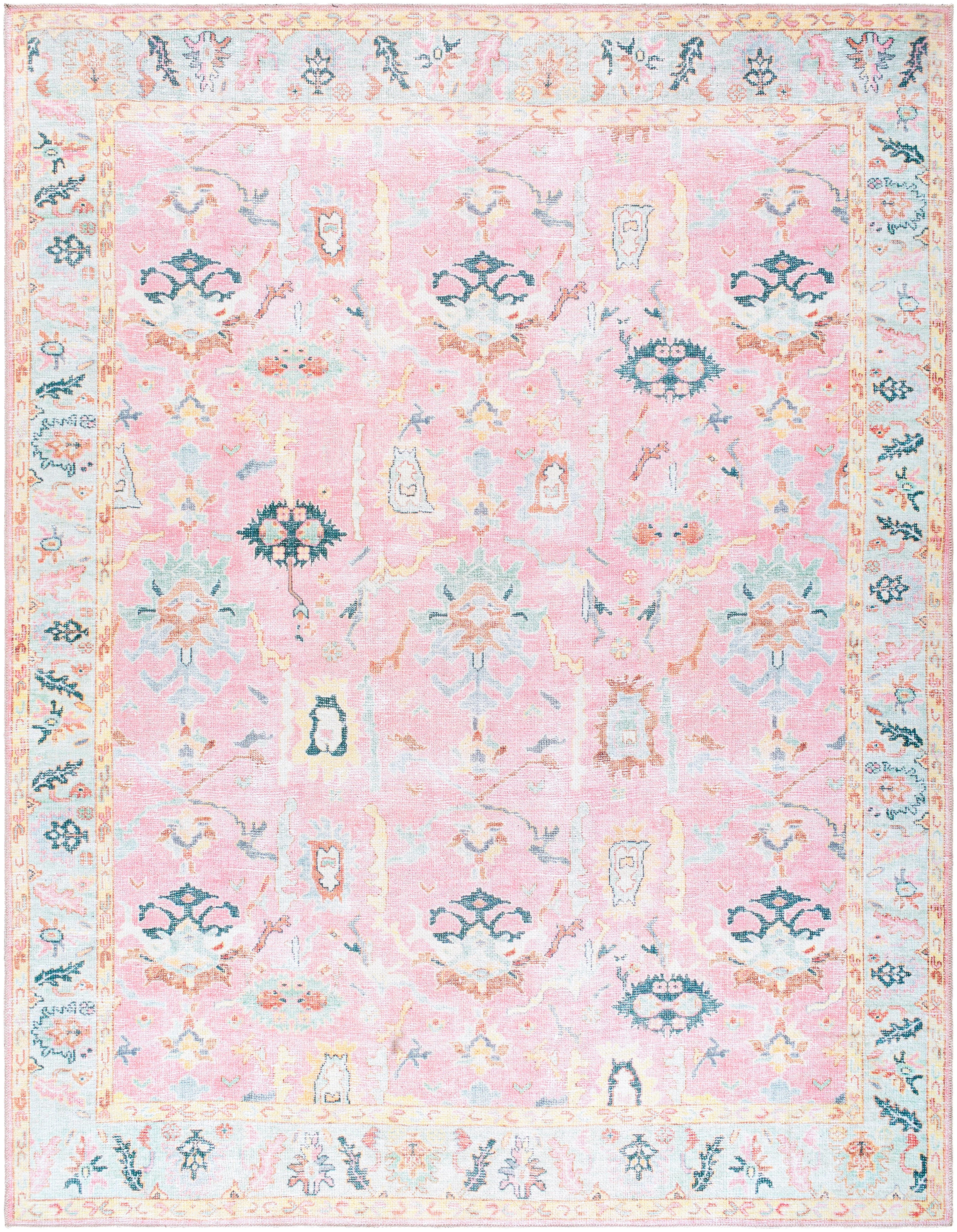 My Texas House Back to Campus Eloise Traditional Floral Indoor 9' x 12' Area Rug | Walmart (US)