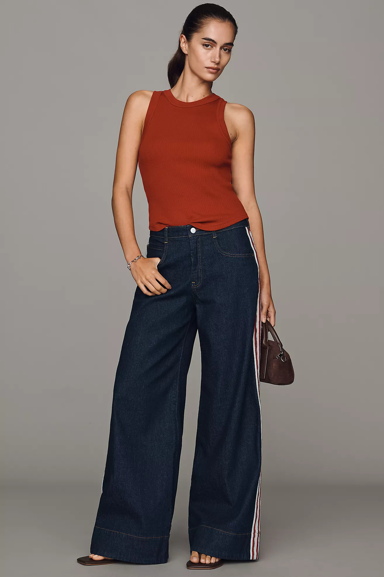 The cutest fall jeans with a red and blue stripe on side!! Perferct for Ole Miss game day!!! #LTKfashion 

 