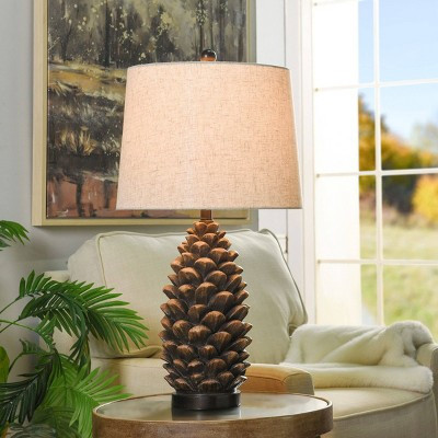 Roanoke Rustic Table Lamp with Heathered Oatmeal Shade - StyleCraft: Woodland-Inspired, UL Listed | Target