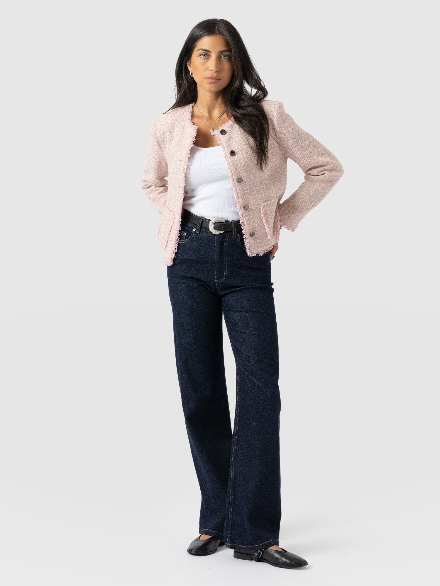 Ashby Jacket - Pale Pink | Saint + Sofia