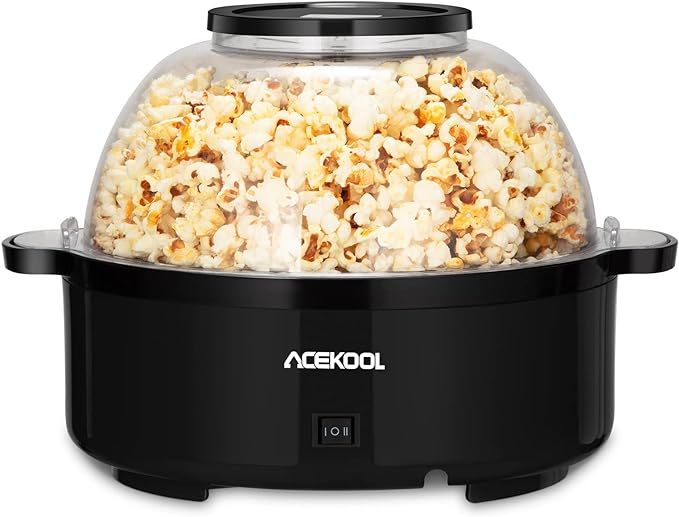 ACEKOOL Popcorn Maker, Multifunctional Popcorn Popper Machine with Nonstick Plate & Stirring Rod,... | Amazon (US)
