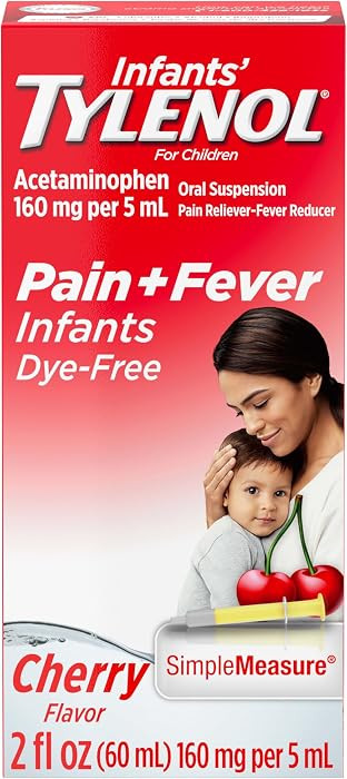 Infants' Tylenol Liquid Pain Reliever and Fever Reducer Medicine, Acetaminophen Oral Suspension f... | Amazon (US)