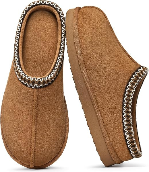 Cozy Memory Foam Slippers for Women, Faux Suede Clog House Shoes | Amazon (US)