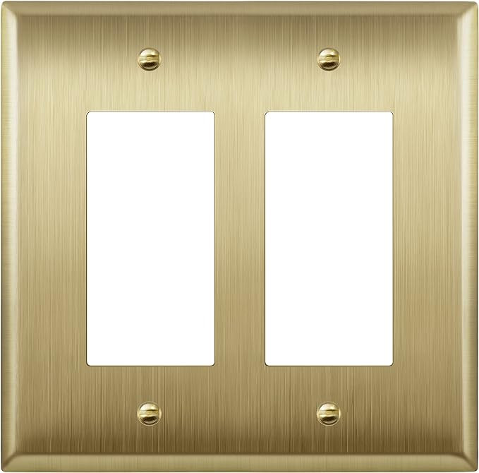 LIDER Decorator Switch or Receptacle Metal Wall Plate, Stainless Steel Outlet Cover, Corrosion Re... | Amazon (US)