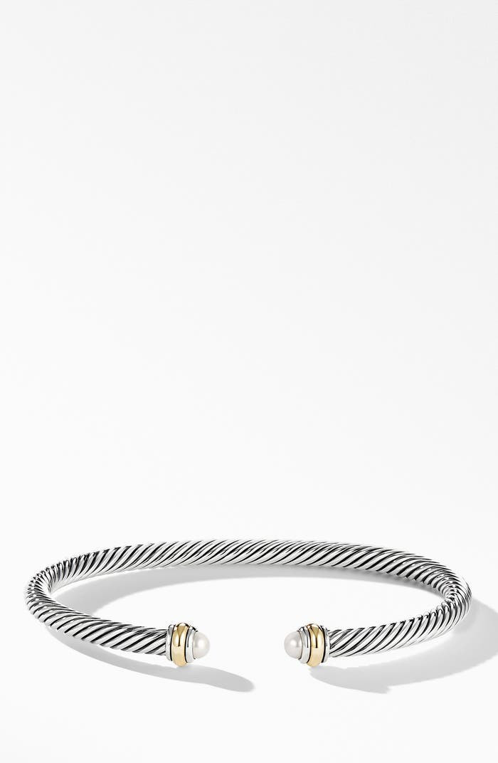 4mm Cable Classic Bracelet with 18K Gold & Semiprecious Stones | Nordstrom