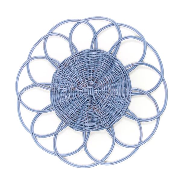 Woven Bloom Placemat, Blue | The Avenue