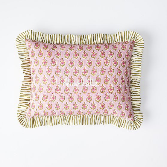 Block Print Boudoir Pillow Cover | Mark and Graham
