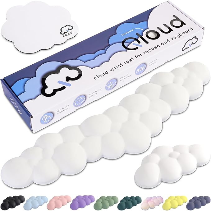 Qloud Cloud Wrist Rest Keyboard – Cloud Palm Rest Keyboard Rest – Desk Cloud Wrist Pad – Ke... | Amazon (US)