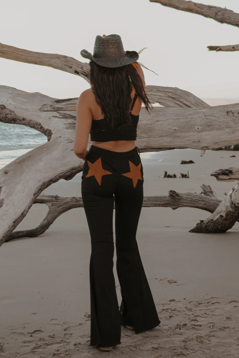 Unbothered Flare Pant in Black | lauren nicole