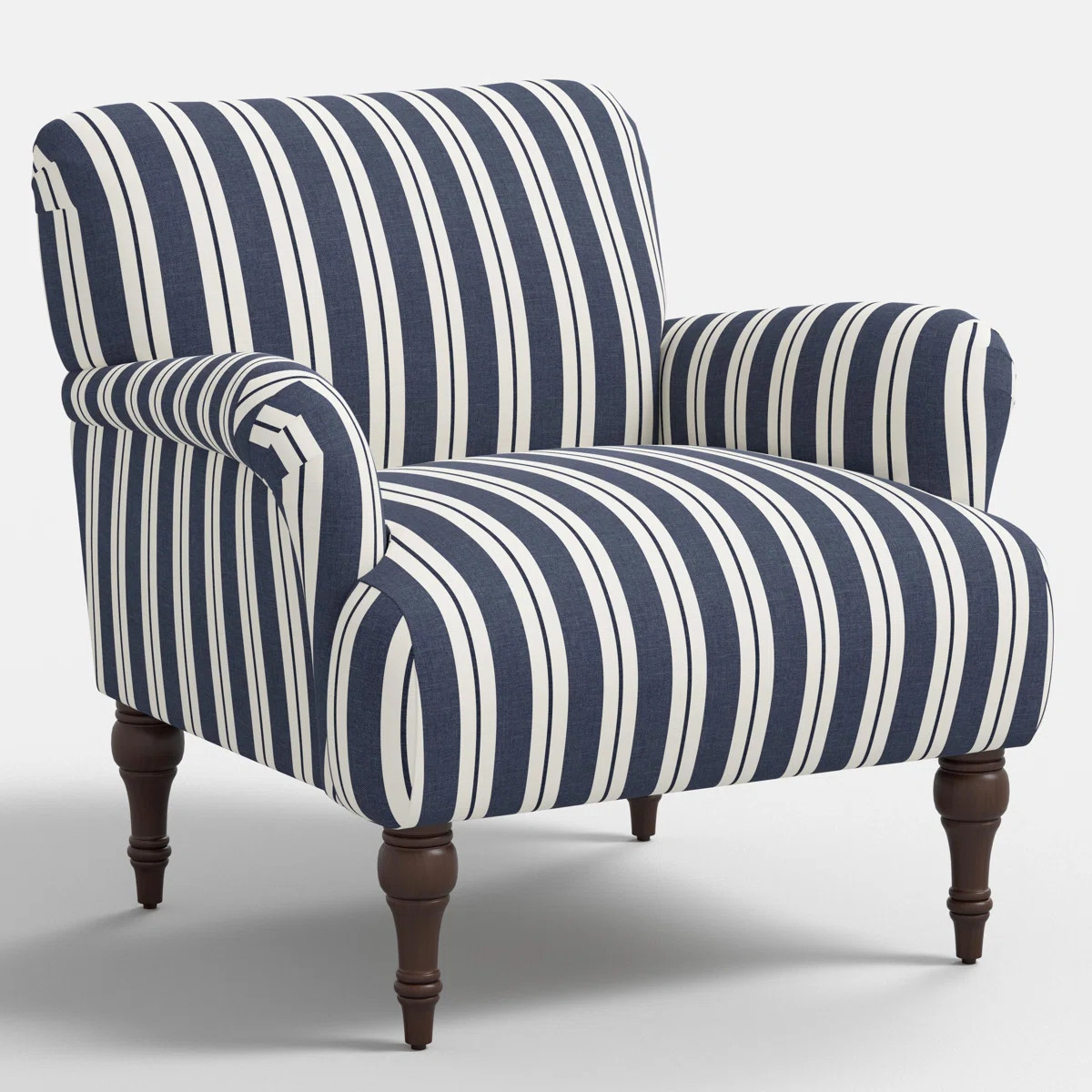 Elodie Armchair In Anderson Stripe Navy | Wayfair North America