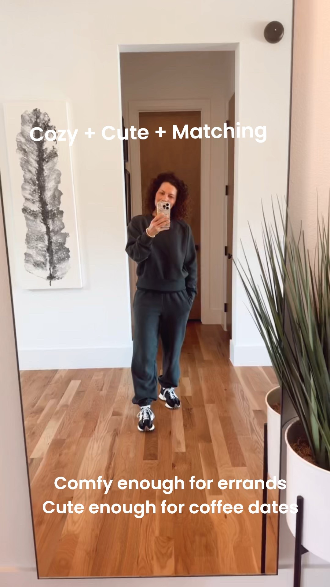 My current cozy uniform 🤍
Size small in top XXS joggers (run big)

#LTKFindsUnder100 #LTKSaleAlert #LTKActive