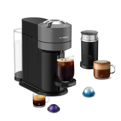 Nespresso Vertuo Next Coffee and Espresso Maker by DeLonghi with Milk Frother Gray: Includes 12 Capsules, Automatic Shut-Off | Target