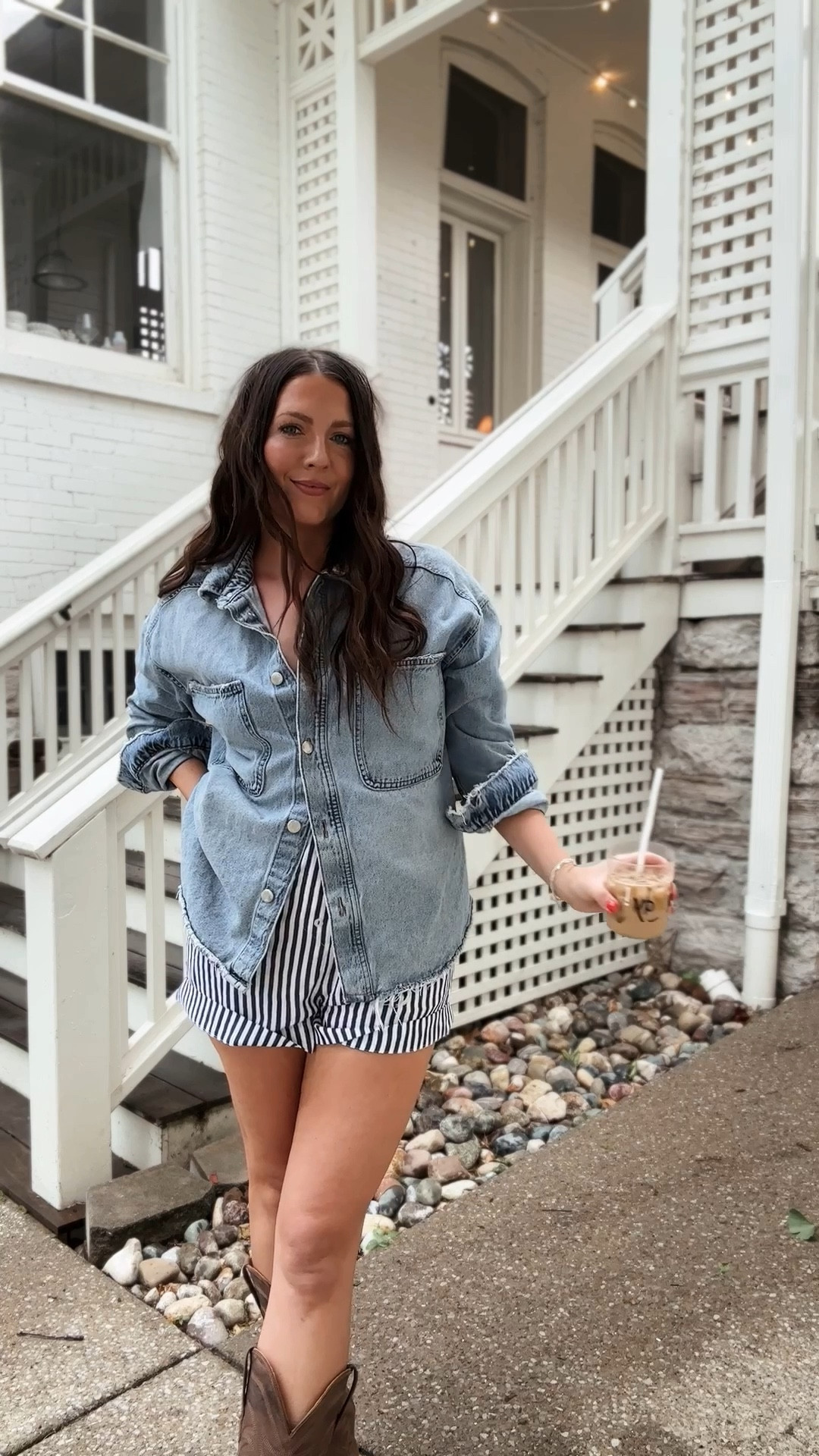 Monday blues 🦋🫐🩵 classic denim button down with navy stripe boxers 

#LTKSeasonal #LTKStyleTip