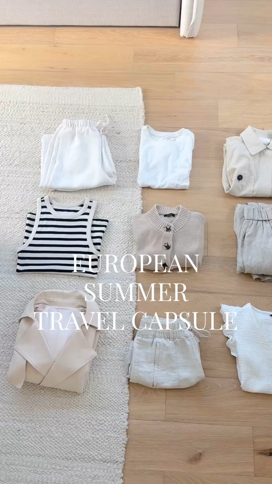 European travel capsule wardrobe.  27 outfit combos from 9 pieces!

#LTKgrwm #LTKTravel #LTKOver40