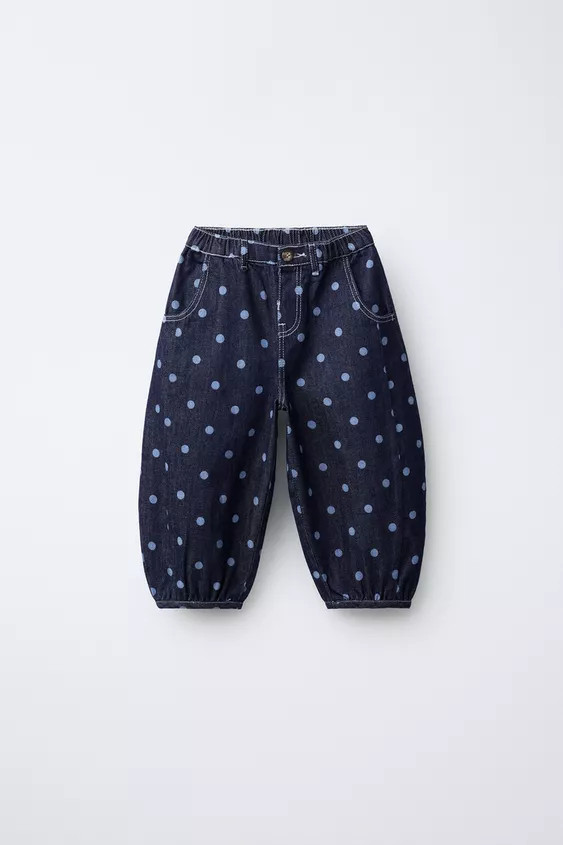 BALLOON JEANS WITH POLKA DOTS | Zara UK