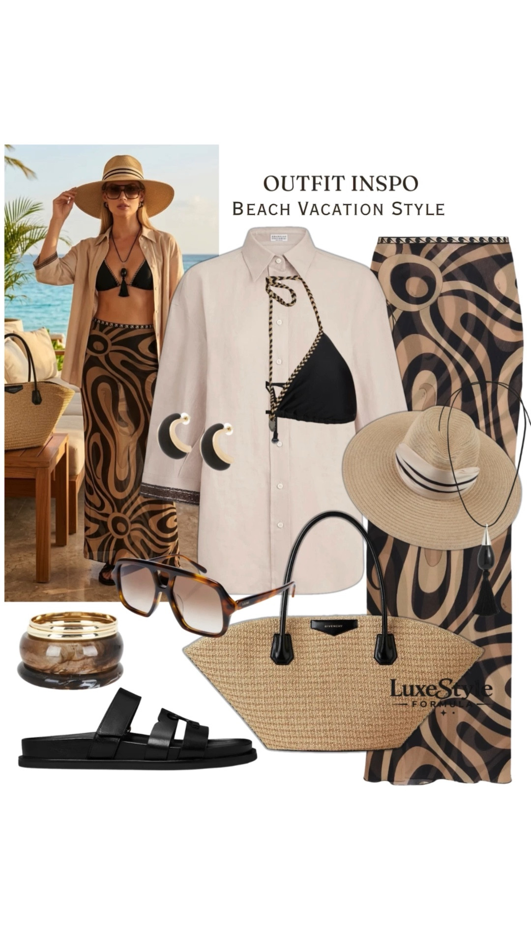 Vacation style is at its best when every piece feels intentional ✨

A flowing statement skirt, sleek black swimwear, an oversized sun hat, and timeless accessories come together to create the kind of beach vacation style that never goes out of fashion. Effortless, elegant, and refined—this is the art of dressing luxuriously without trying too hard.

Whether you’re walking along the coast, enjoying a seaside lunch, or heading to a sunset dinner, a well-curated wardrobe always makes the strongest statement.

Save this look for your next summer escape☀️🤍

beach vacation style, luxury summer outfits, resort wear women, old money summer fashion, coastal chic outfit, elegant vacation wardrobe, european summer style, luxury beachwear, sophisticated summer dressing, effortless luxury fashion, neutral outfit aesthetic, vacation capsule wardrobe, timeless summer style, classy resort outfit, elevated beach look, chic holiday fashion, palm beach style, luxury travel wardrobe, summer fashion inspiration, coastal luxury aesthetic 

#LTKTravel #LTKSeasonal #LTKgrwm