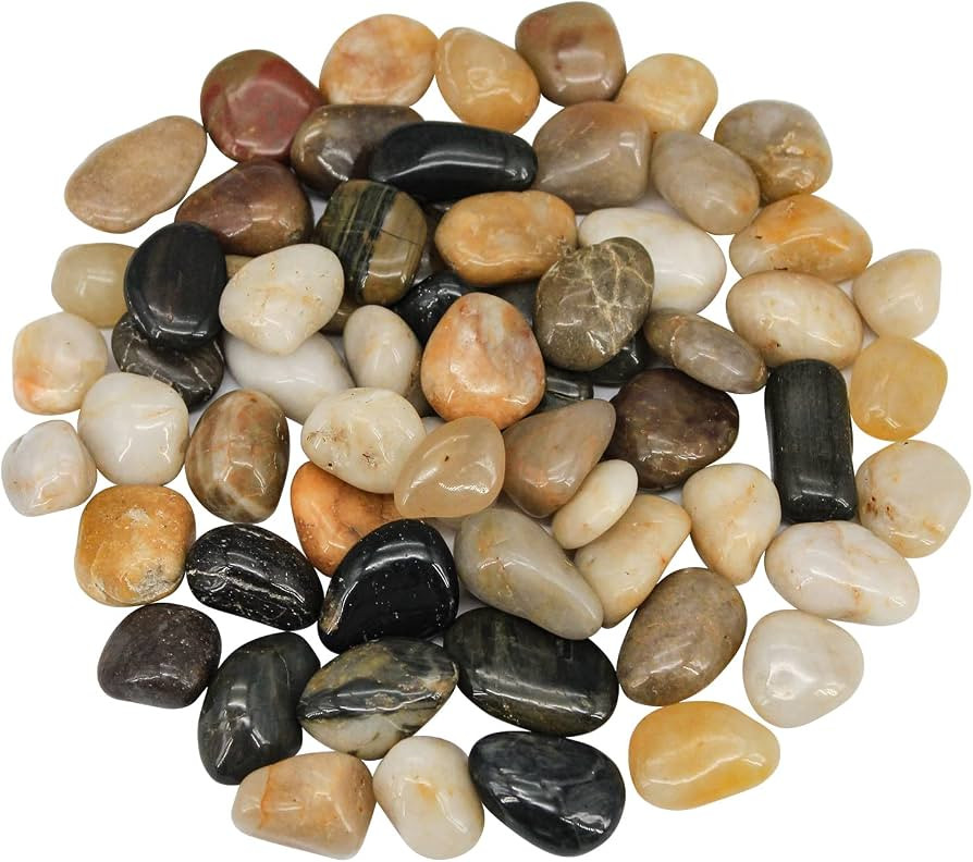 River Rocks, Decorative Ornamental Pebbles,Garden Landscaping Stones,Gravel Filler for Home Decor... | Amazon (US)
