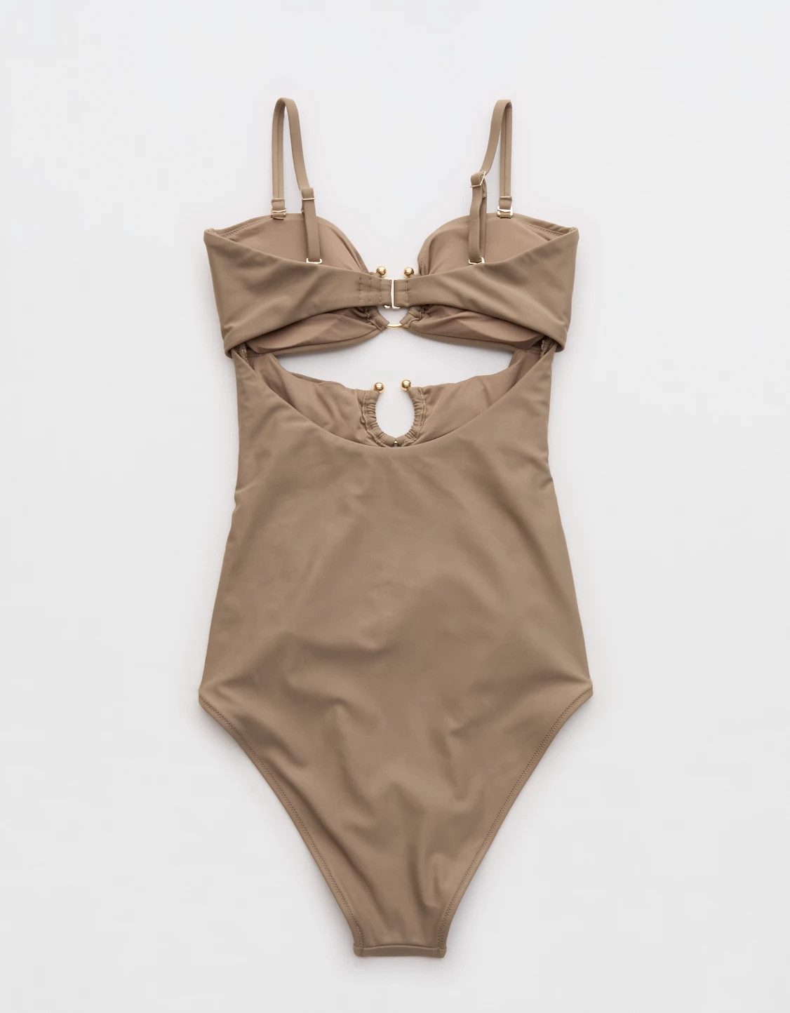 Aerie Bandeau Cut Out One Piece Swimsuit | American Eagle Outfitters (US & CA)
