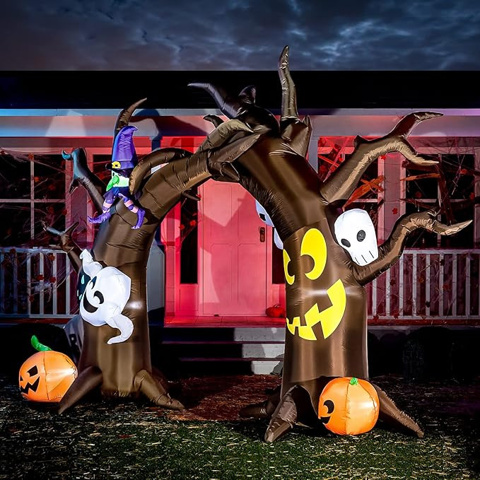 Joiedomi Halloween Inflatable 10 FT Tall Tree Archway with Skulls and Characters, Inflatable Pump... | Amazon (US)