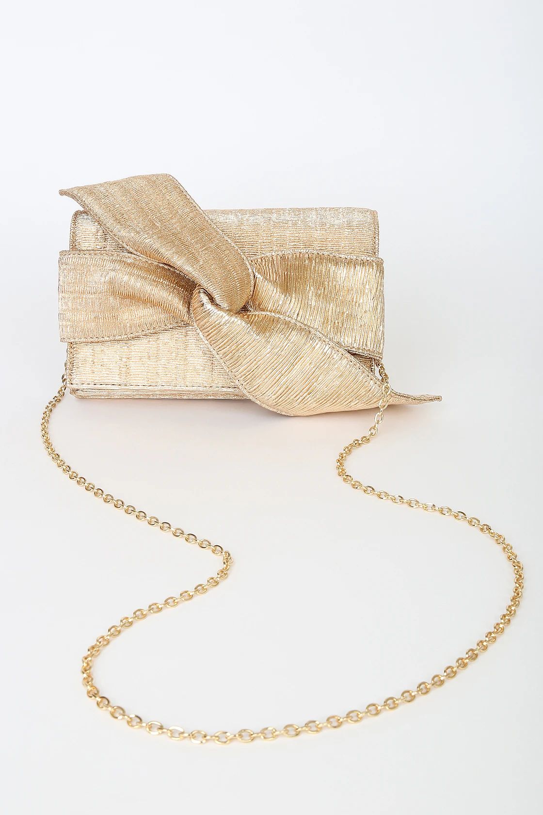 Perfect Retreat Bronze Woven Bow Clutch | Lulus (US)