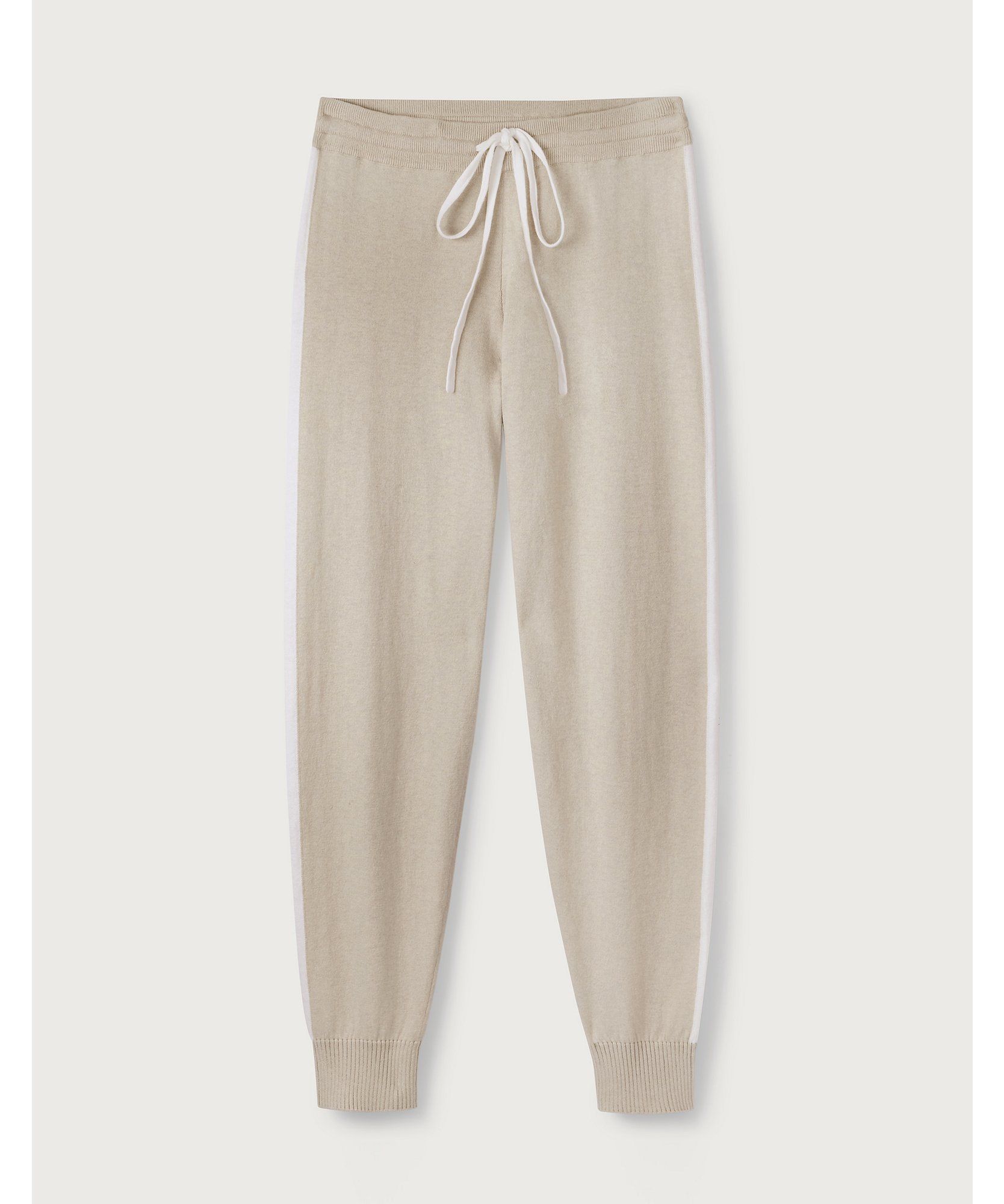 Side-Stripe Cotton-Silk Joggers | The White Company (UK)