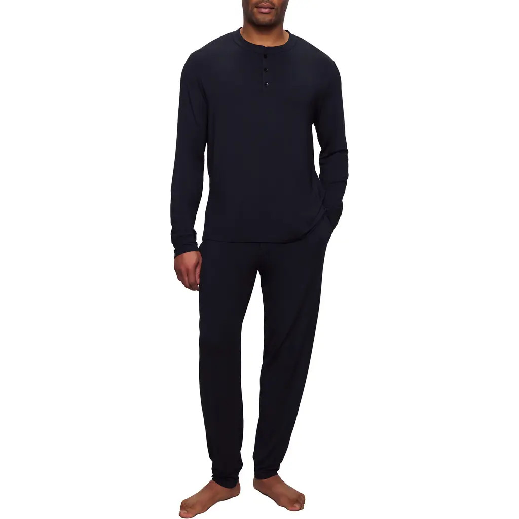 Eberjey Henry Jersey Pajamas in Black at Nordstrom, Size Small | Nordstrom
