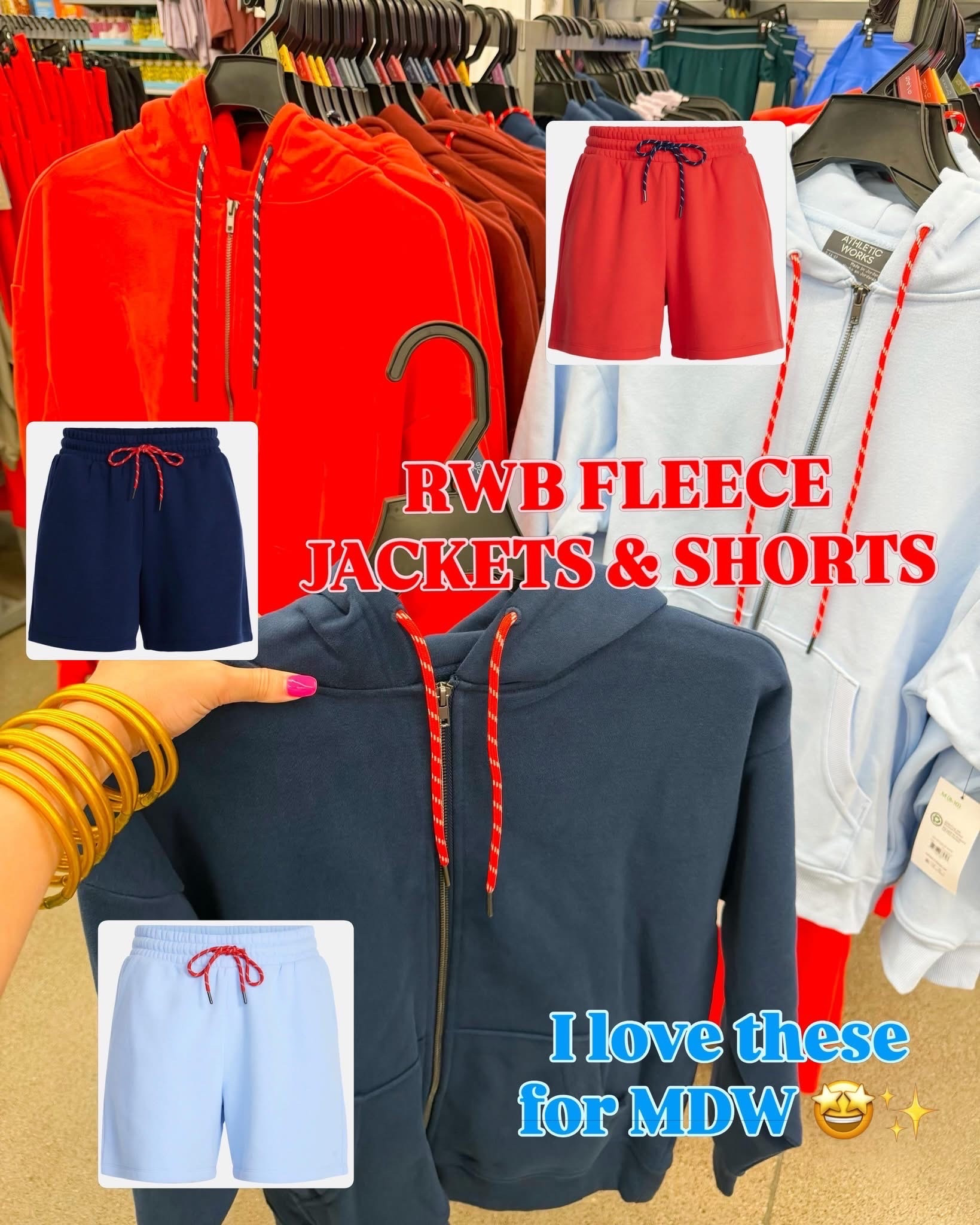 Walmart two piece sets! 🇺🇸 How cute are these red white and light blue athletic fleece sets! 🩵❤️🤍
