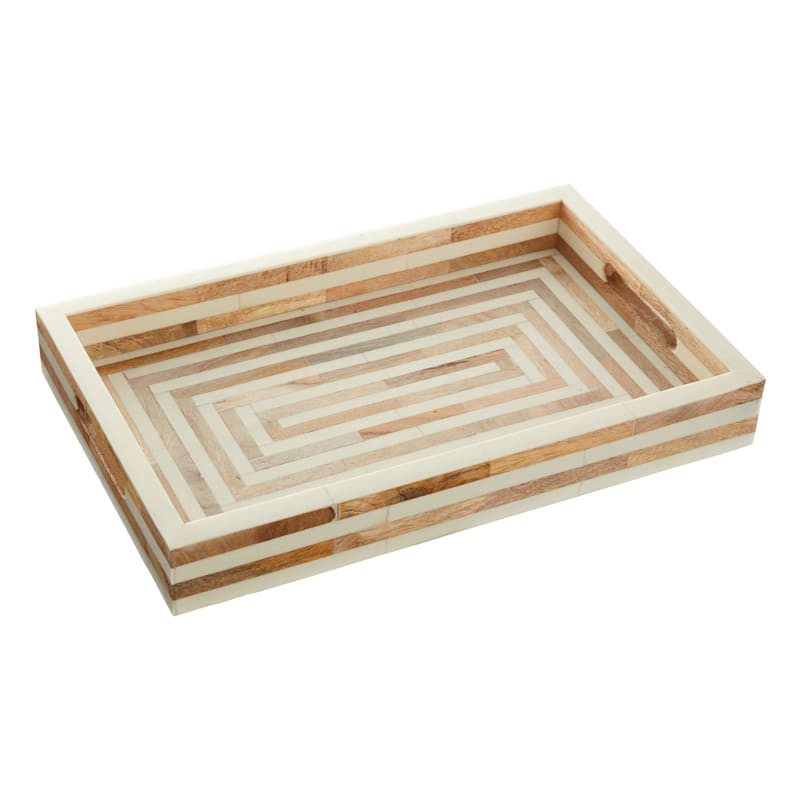 Wood-Look Decorative Tray, 15x9 | At Home