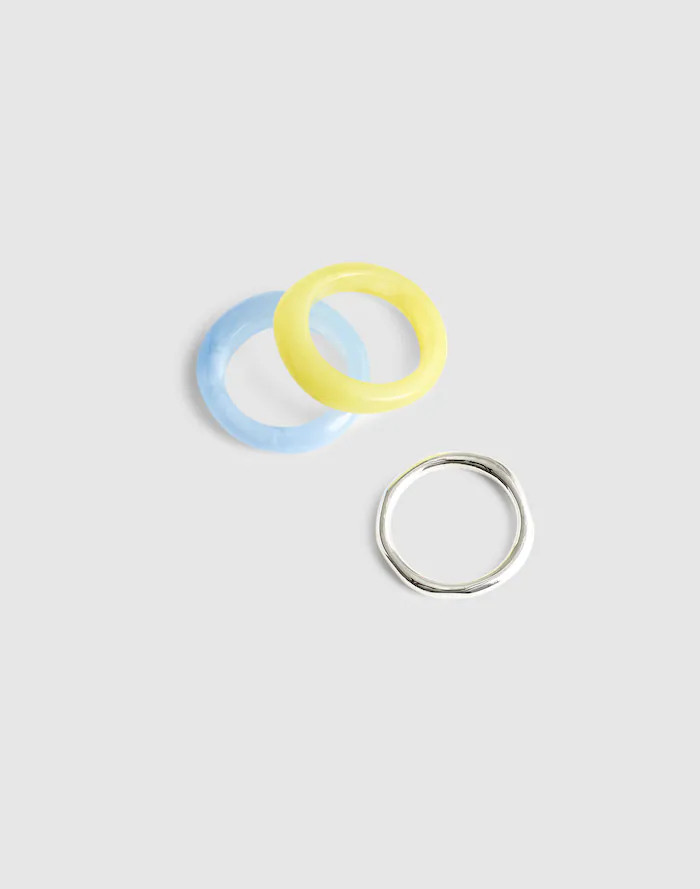 Sculptural Resin Stacking Ring Set | Madewell