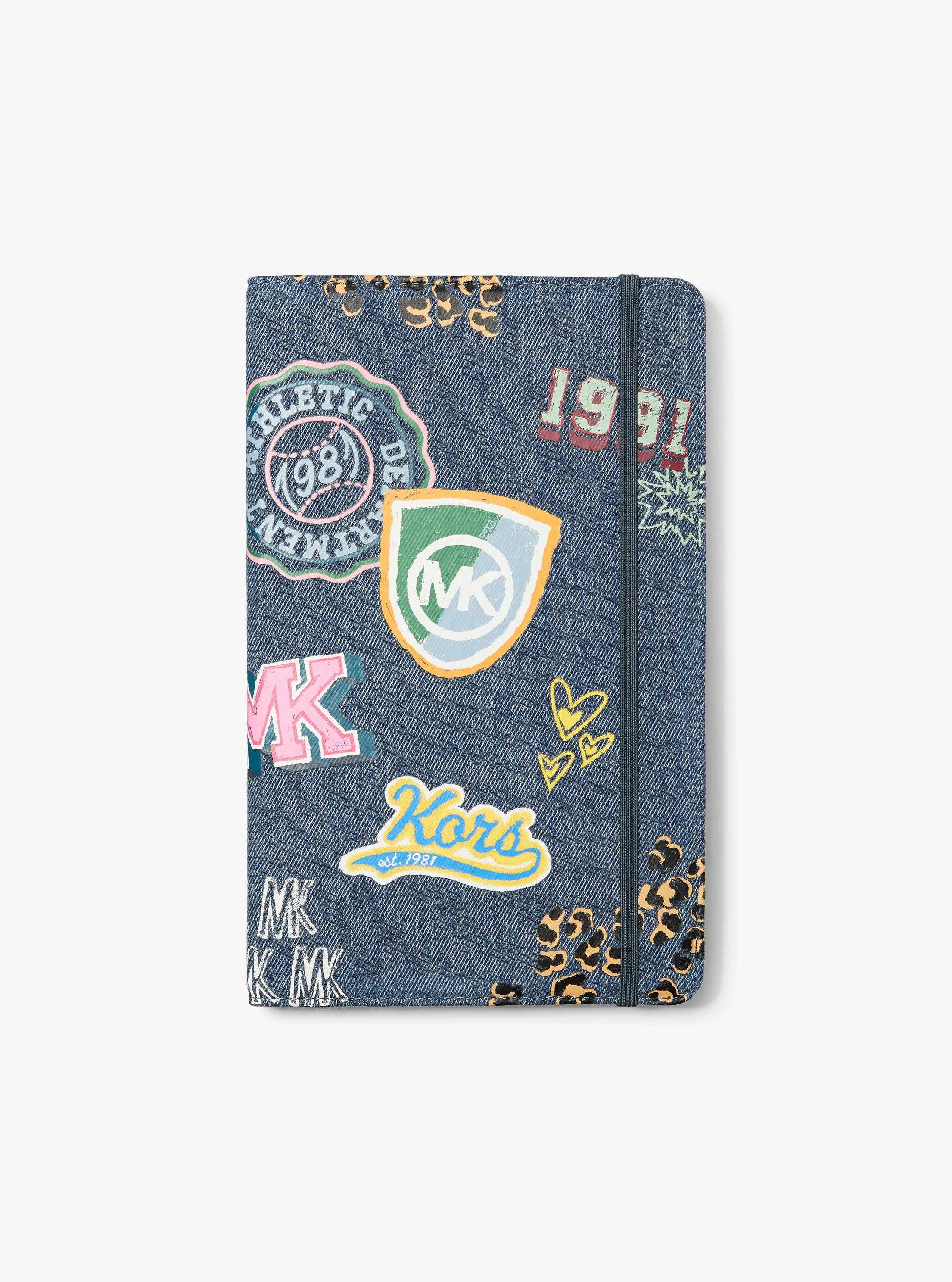 Medium Embellished Denim Notebook | Michael Kors US