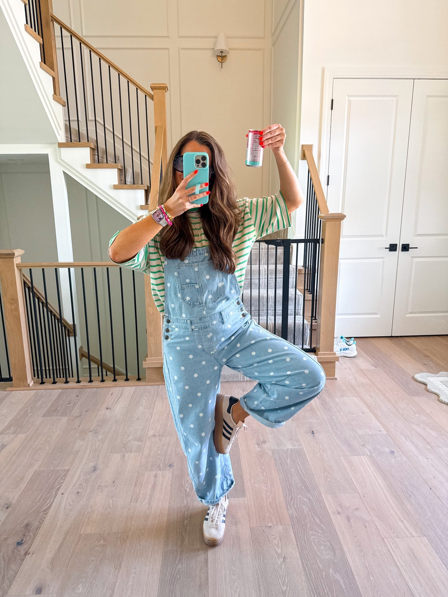 Here are those overalls for everyone asking on TikTok! I am in the smalls. Linked a similar striped tee 🥰 also a size small! 

#LTKootd #LTKgrwm #LTKmomlife