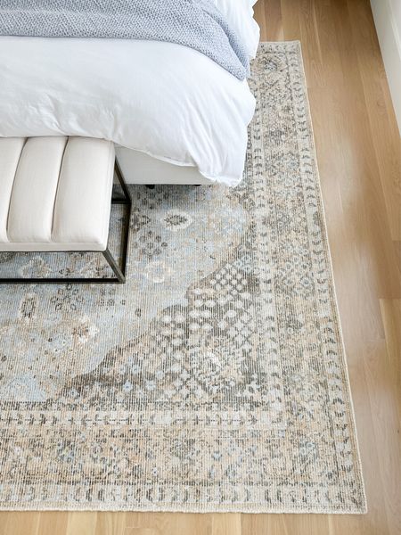 Neutral vintage inspired bedroom rug, area rug, Amazon rug, rug with ivory, beige, gray, and dusty blue

#LTKStyleTip #LTKSaleAlert #LTKHome