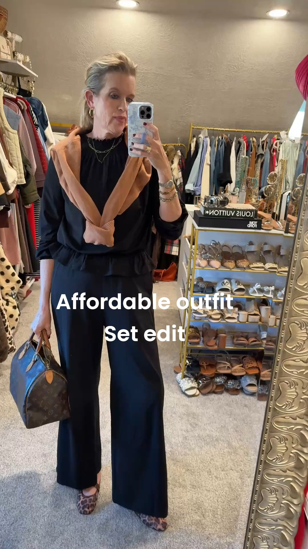 The set edit…

Affordable outfit inspo 

This cute set affordable with ruffle pleated waist and pull on pants with pockets, super soft stretch material, fits tts I am in a med 
Comes in several colors…

✔️Make it chic with adding a few easy accessories..
✔️ The cutest pop of leopard two buckle Mary Jane’s under $50

✔️A sweater of shoulders, -mine is Ralph Lauren cashmere 

✔️Add a few piece of Jewlery.

- I am wear affordable acrylic large bracelets and gold hoops 
With my regular everyday bracelet stack, necklaces and rings 

✔️ Add a cute bag

Mine is the LV speedy 30

#LTKootd #LTKgrwm #LTKOver40