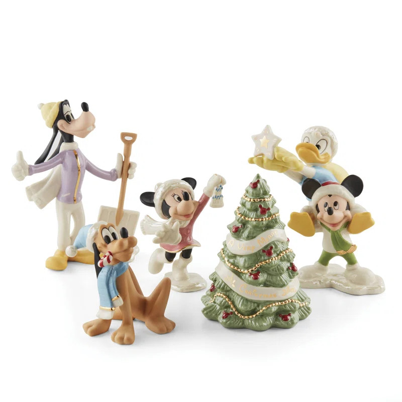 Lenox LICENSED NON DATED Disney Winter Fun 5-Piece Figurine Set | Wayfair | Wayfair North America
