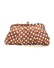 Satin Polka Dot Clutch | TJ Maxx