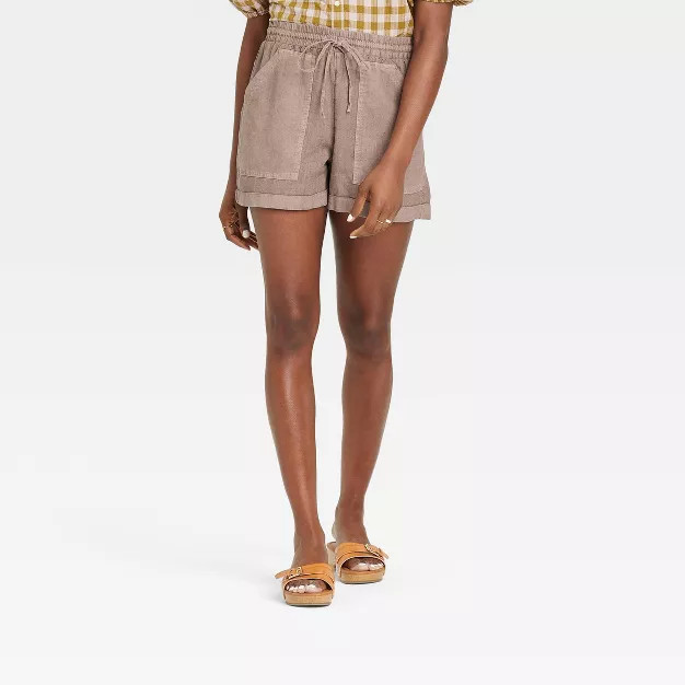 Women's Mid-Rise Tie Waist Utility Shorts - Universal Thread™ | Target