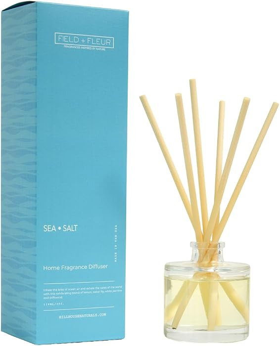 FIELD FLEUR Reed Diffuser Set - Sea Salt Scent Diffuser - Reed Diffusers for Home with Long Lasti... | Amazon (US)