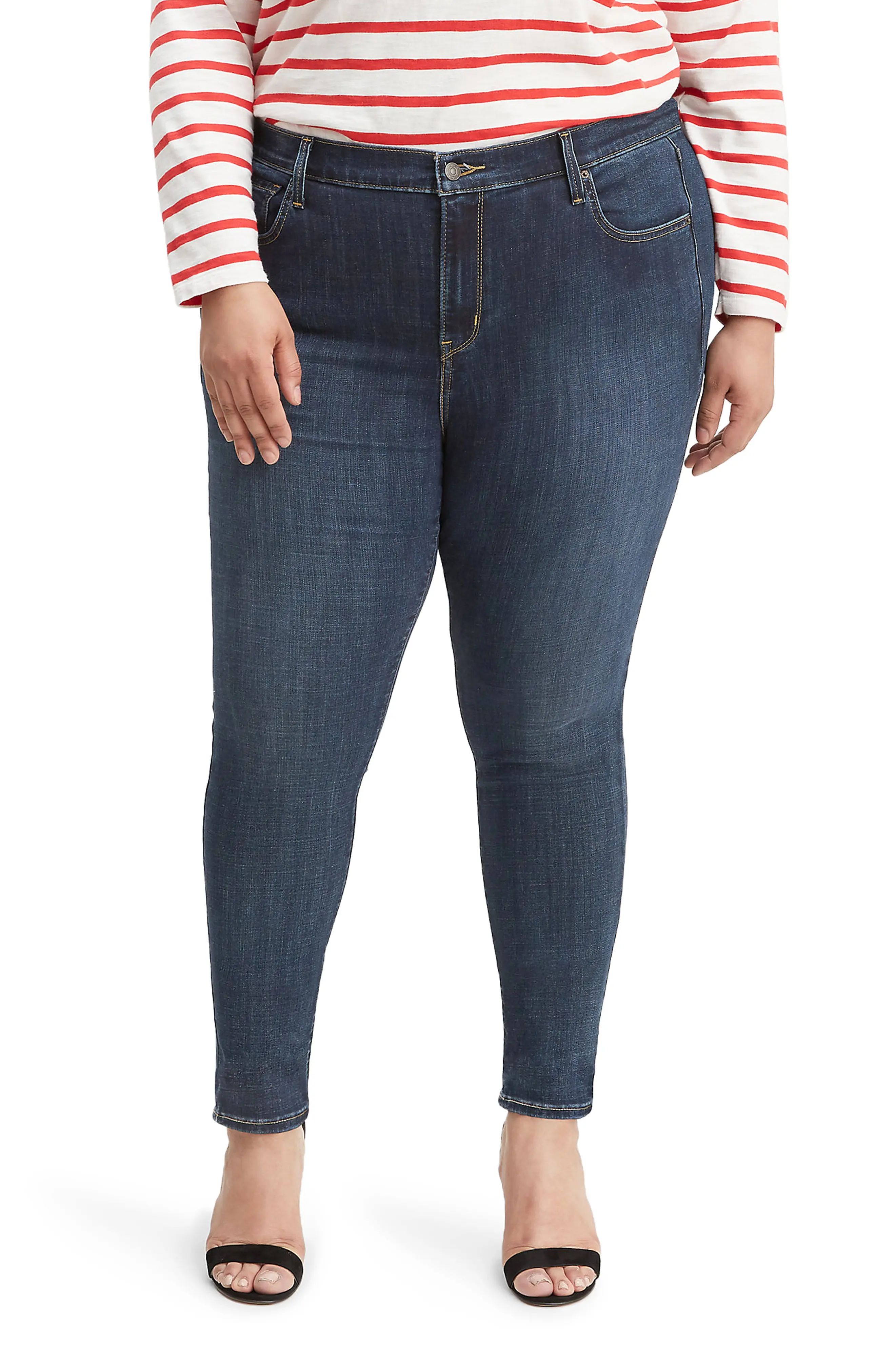 Plus Size Women's Levi's 721(TM) High Waist Skinny Jeans, Size 16W - Blue | Nordstrom