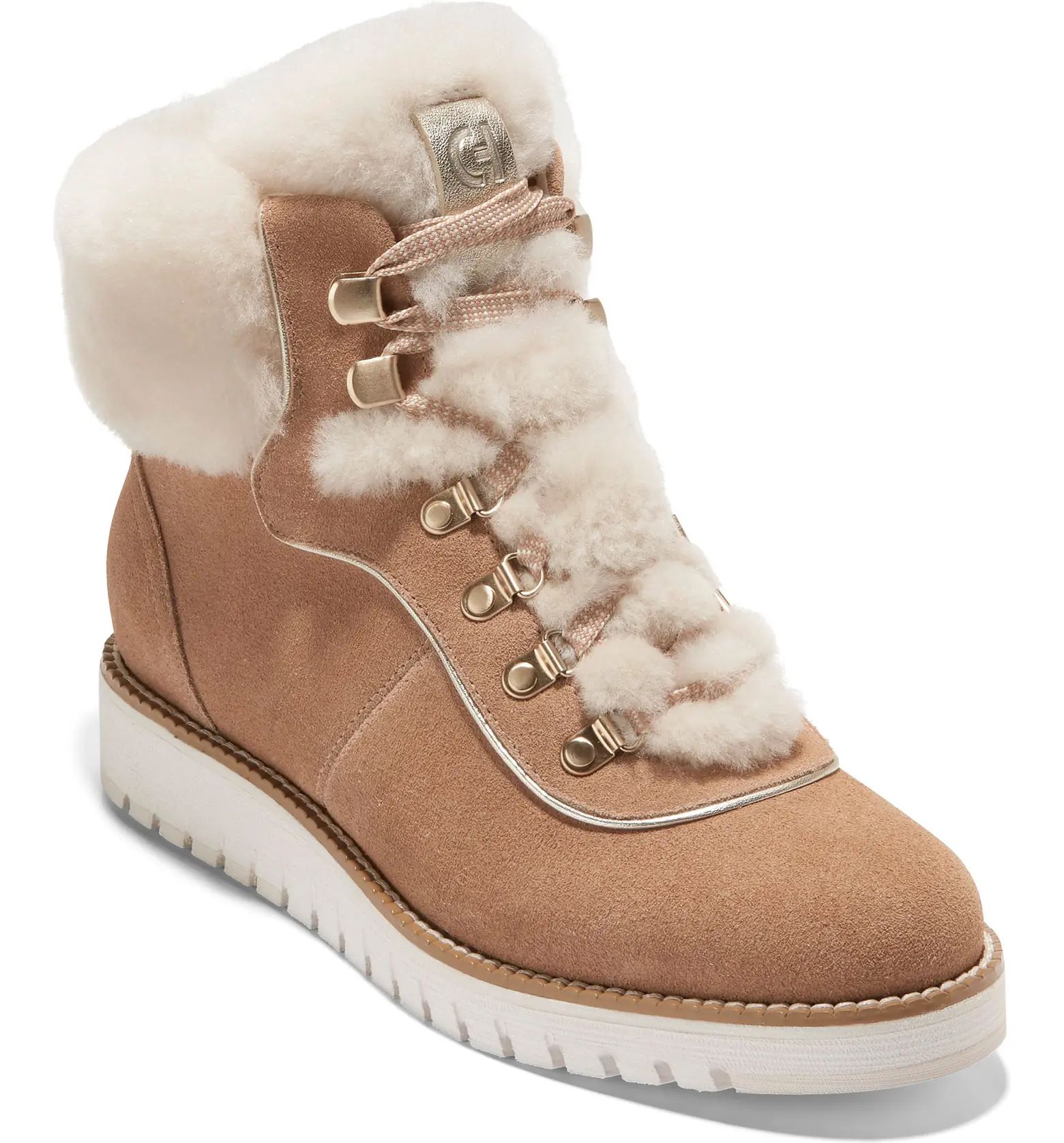 ZeroGrand Explore Upstate Waterproof Genuine Shearling Hiking Boot (Women) | Nordstrom