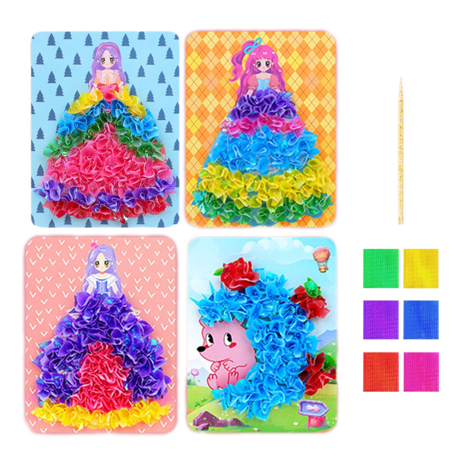 1 Pcs Princess Dress Up Poke Art Kit - Creative Craft Set, Fun Activity Toy with Fabric Squares &... | Walmart (CA)