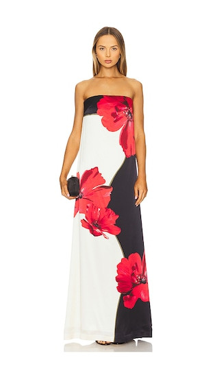 Amapola Maxi Dress in Poppy Print Black & Cream | Revolve Clothing (Global)