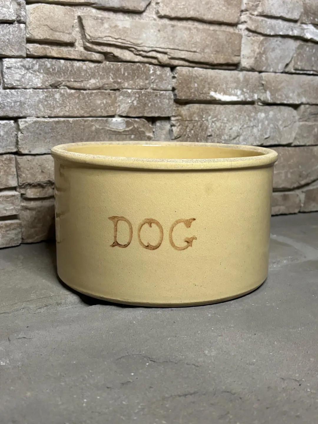 Vintage Stoneware Dog Bowl - Etsy | Etsy (US)
