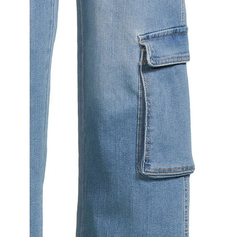 Madden NYC Juniors High Rise Cargo Pants, 29" Inseam, Sizes 1-21 | Walmart (US)