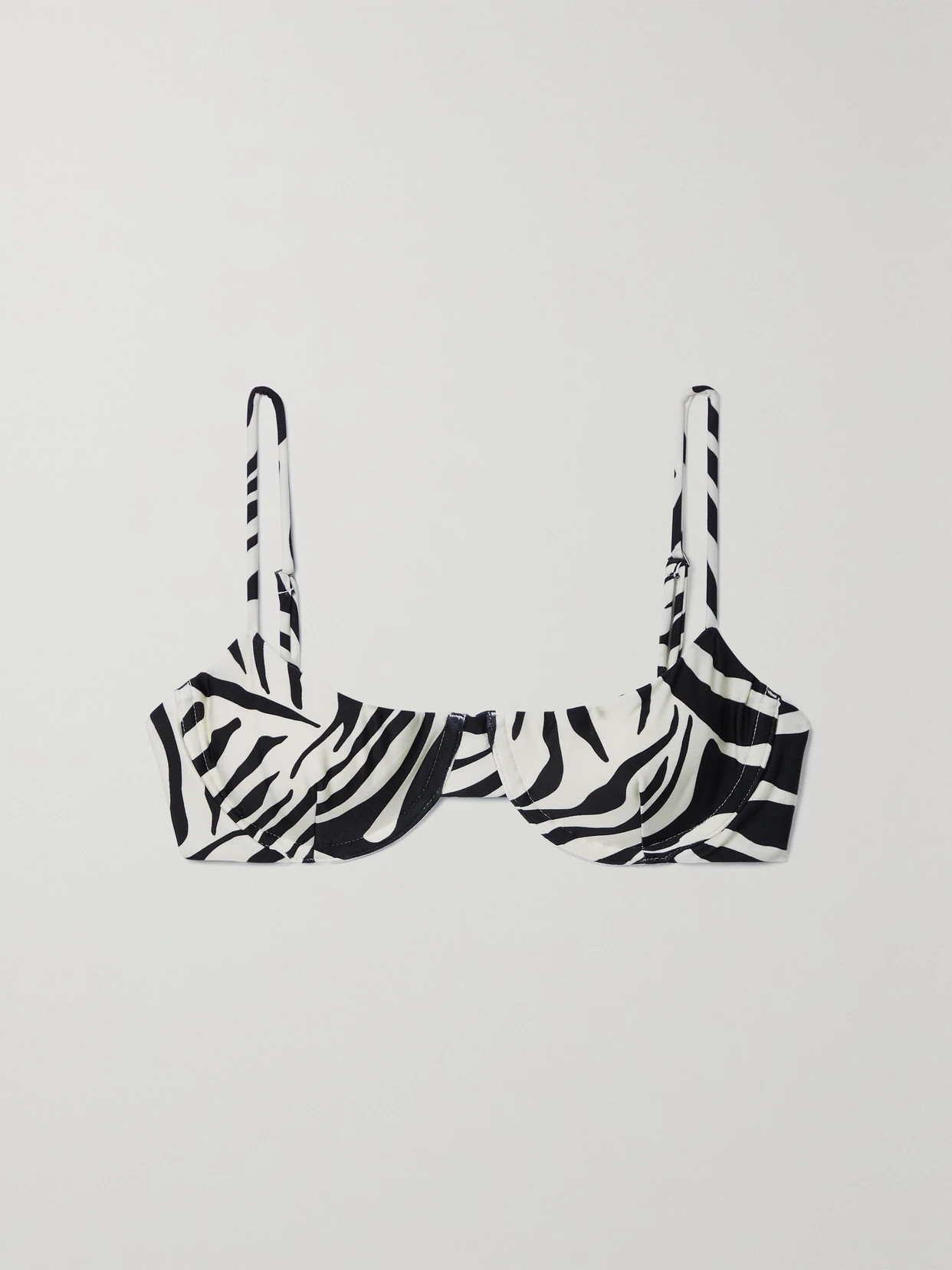 Haight - Ligia Zebra-print Underwired Bikini Top - Animal print | NET-A-PORTER (US)