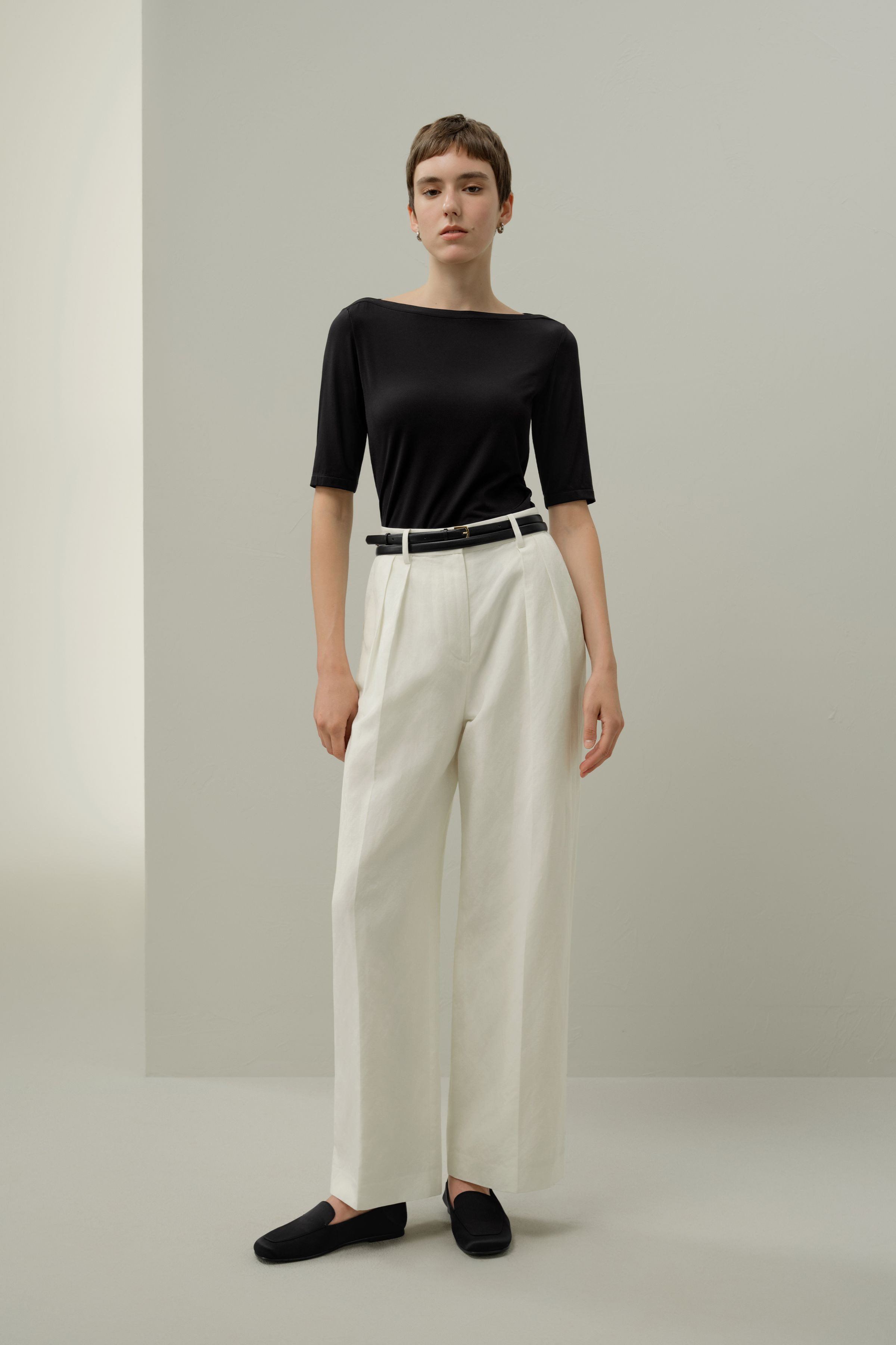 Seide Breeze Jersey U-Boot-Ausschnitt Top | LILYSILK
